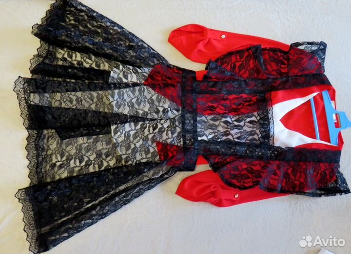 Фартук школьный гипюровый, новый почти 44-46