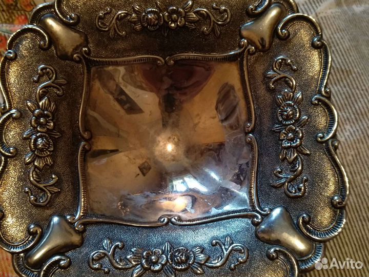 Мельхиоровая вазочка