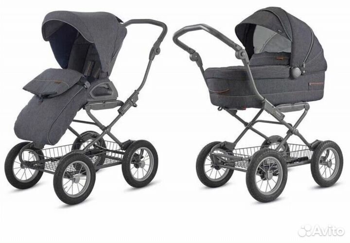 Коляска inglesina jeans 2 в 1 на больших колёсах
