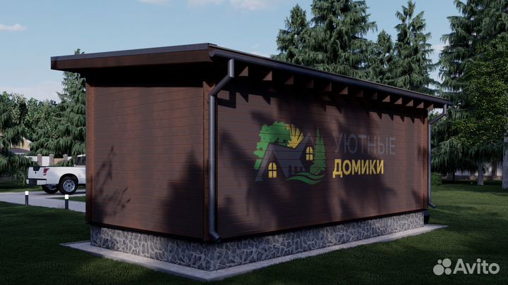 Садовый домик с террасой «Ривьера»