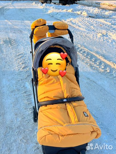 Зимний конверт в коляску мимими