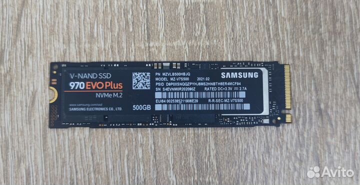 Samsung 970 EVO Plus 500 Гб