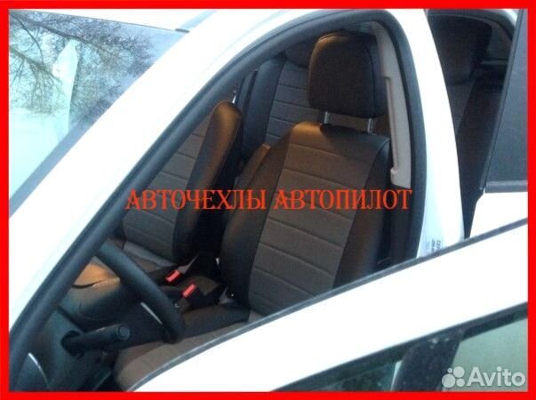 Чехлы Автопилот Opel Mokka из экокожи чёрно-серые