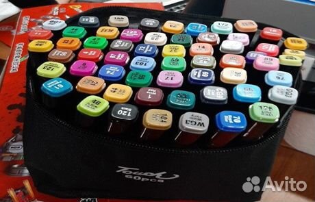 Маркеры для скетчинга Touch Raven 60 цветов