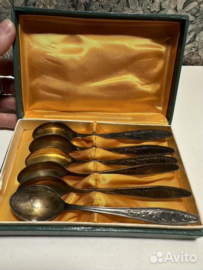 Ложки чайные или кофейные мельхиор СССР пламя