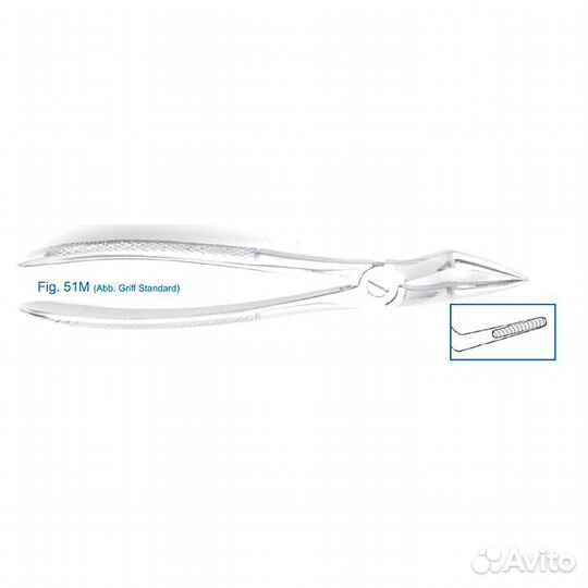 Щипцы для удаления зубов верхние, корневые (11-51M