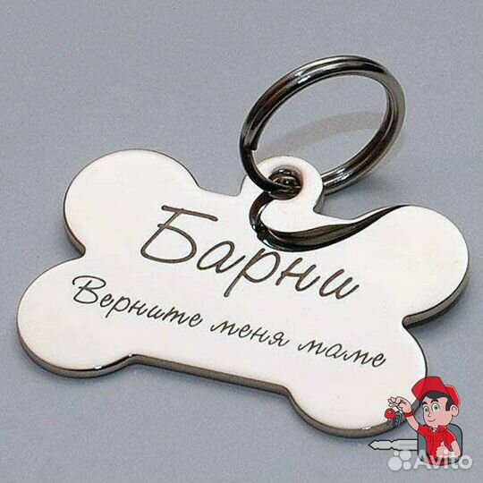 Лазерная гравировка адресник для собаки