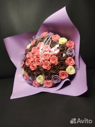 Шоколадные Розы - 51 шт в Букете