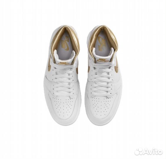 Air Jordan 1 White and Gold Оригинал