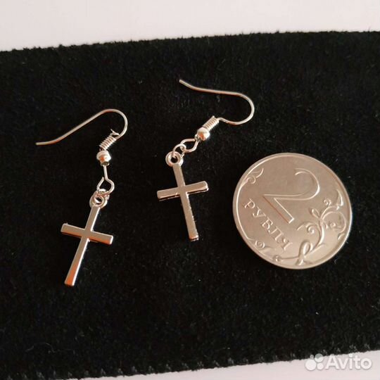 Серьги крестики