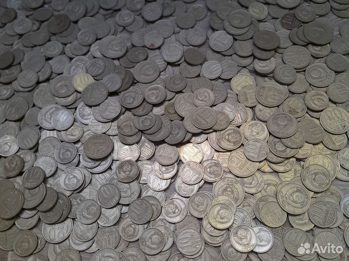 Советские монеты СССР 1,2,3,5,10,15,20 копеек