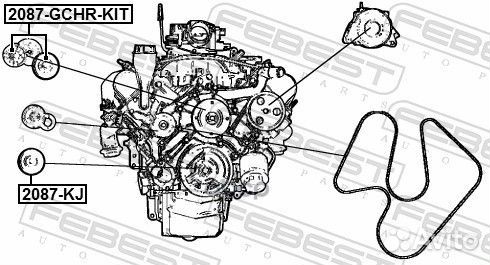 Ролик натяжной jeep liberty 2000-2007 2087-KJ