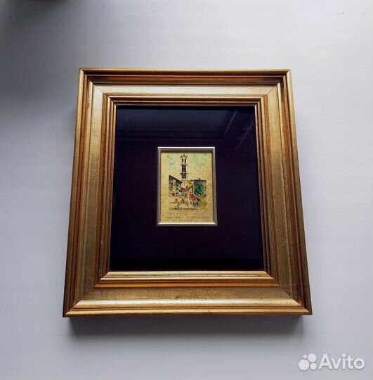 Картина. Миниатюра на золоте. Италия