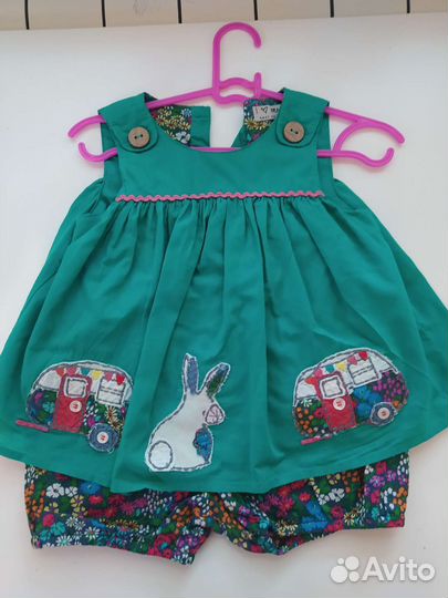 Летний костюм для девочки на 1 год
