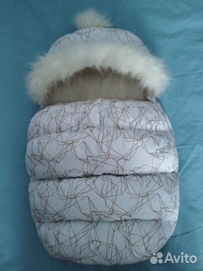 Кокон для новорожденных+комбенизончик зима
