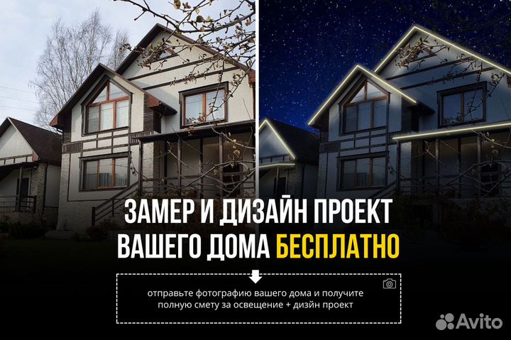 Светодиодная подсветка дома, бизнеса