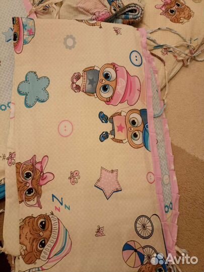 Бортики(+пододеяльник, простынь, наволочка)