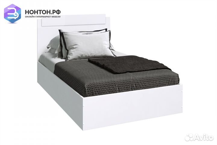 Кровать Эко белый гладкий