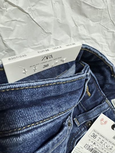 Zara Джинсы оригинал S 36 новые Зара синие