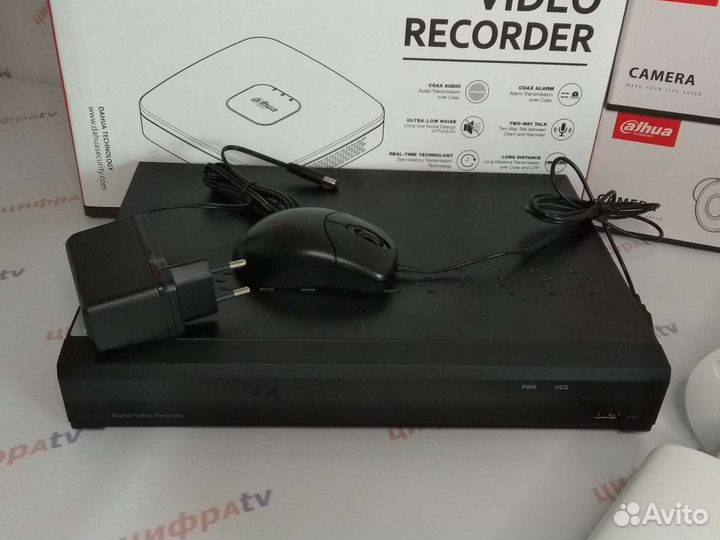 Комплект видеонаблюдения 4Мп Dahua камер zoom