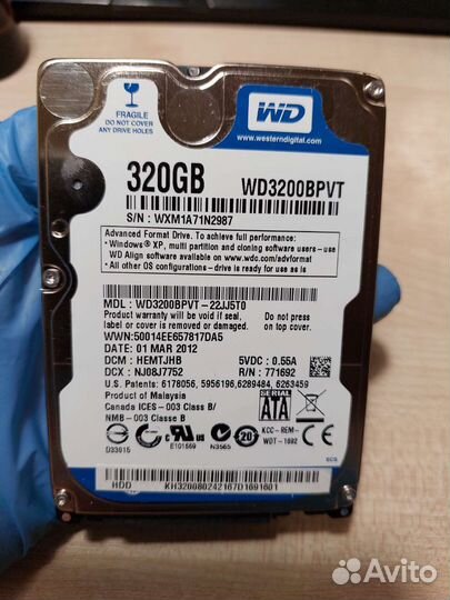 Жесткий диск western digital 320 gb