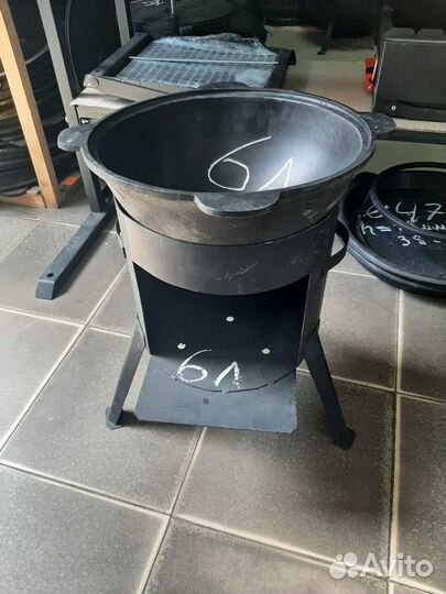 Казан чугунный 6л с печью