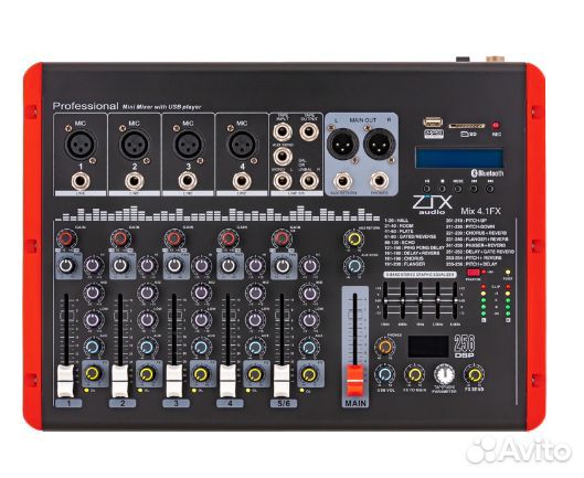 ZTX audio Mix 4.1.Fx - микшерный пульт 4mono, 1ste