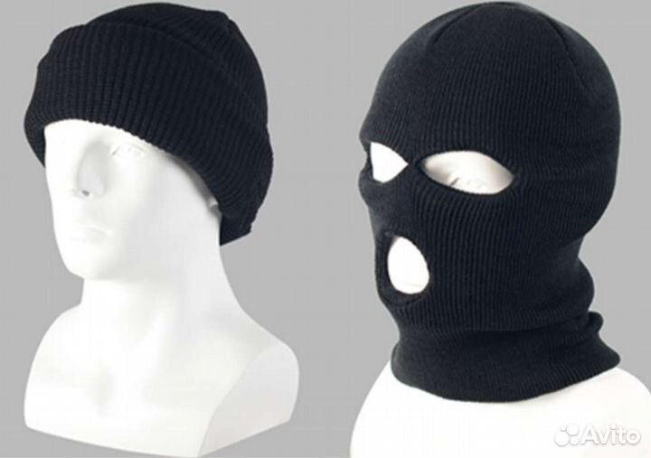Шапка балаклава вязаная