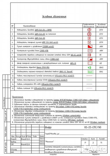 Проектирование пожарной сигнализации