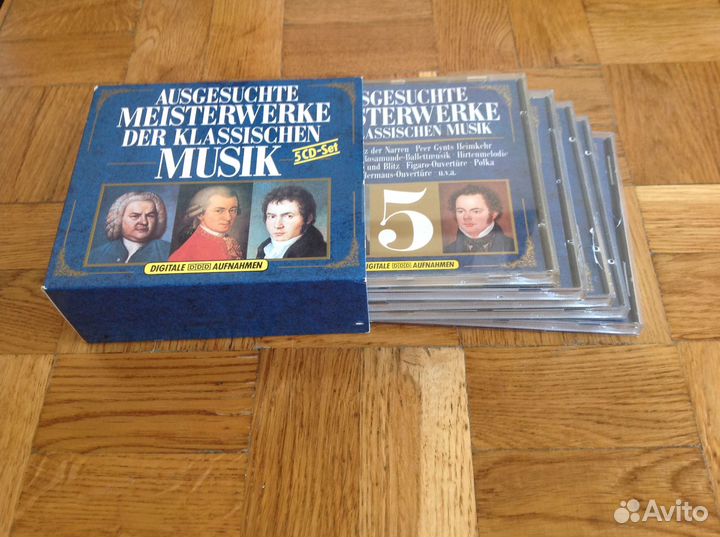 Cd на 5 дисках, старое немецкое издание, классика