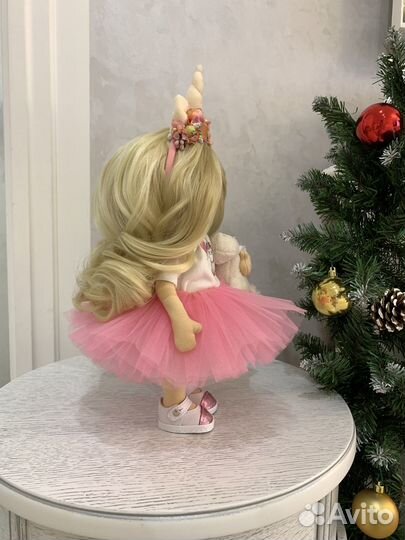 Кукла текстильная интерьерная игровая Единорожка