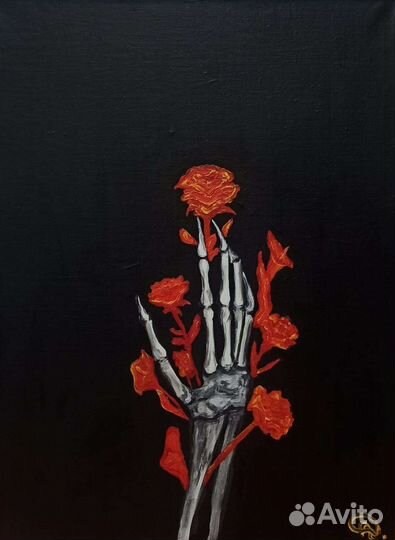 Современная картина акрилом на холсте, живопись