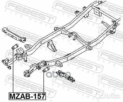 Сайлентблок передн нижн рычага mazda BT-50 UN 2