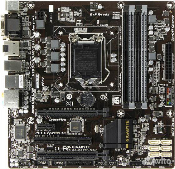 Gigabyte GA-Q87M-D2H LGA1150 Q87 mATX 4DDR3