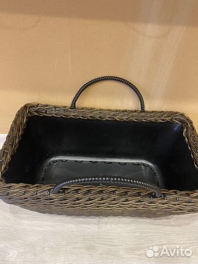 Корзина дровница из ротанга