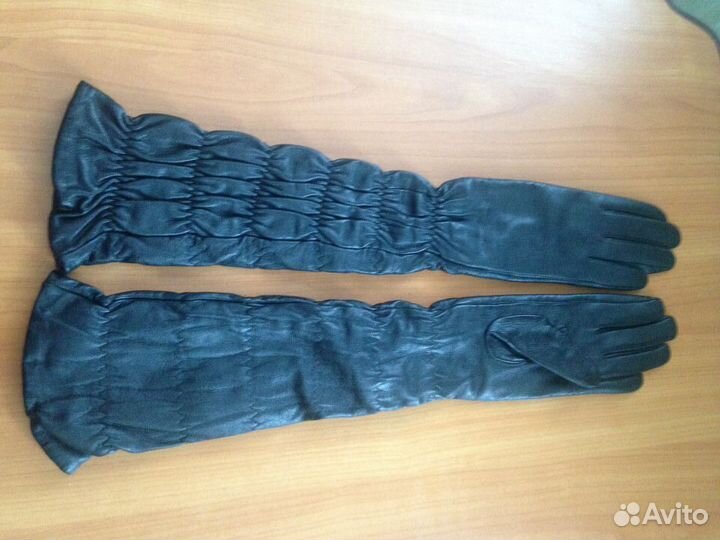 Перчатки женские кожаные