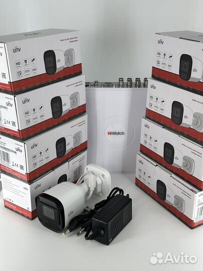 Комплект видеонаблюдения UNV 8 камер уличных