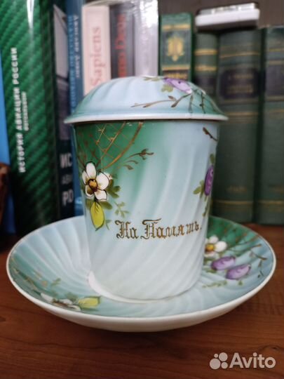 Чашка с блюдцем фарфор Кузнецов