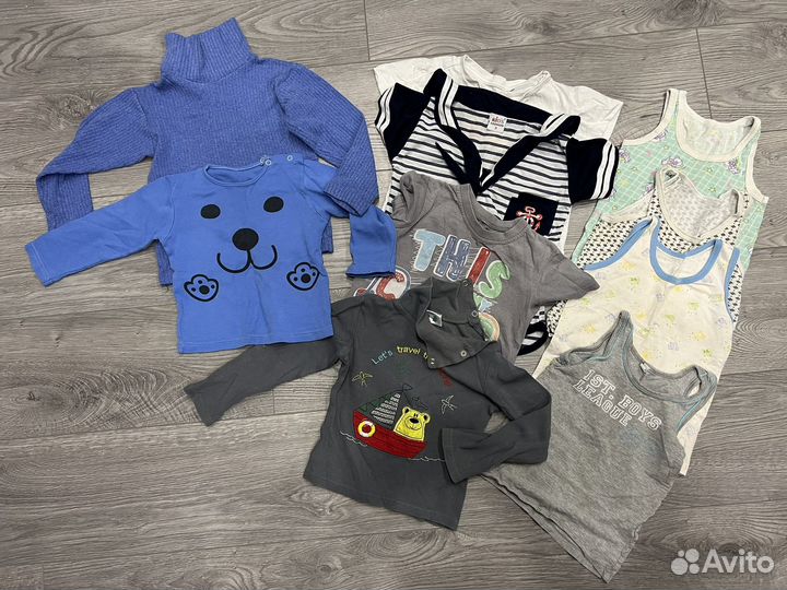 Вещи пакетом на мальчика 74 80 86