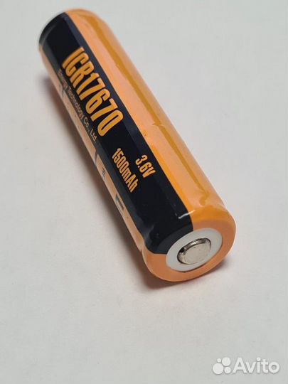 Аккумулятор ET ICR17670 Protected (3.6В, 1500мАч)