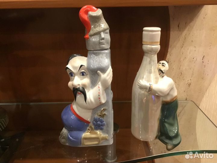 Штоф фарфоровый Пьяный Казак