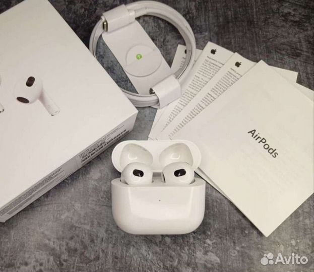 Беспроводные наушники airpods 3 премиум