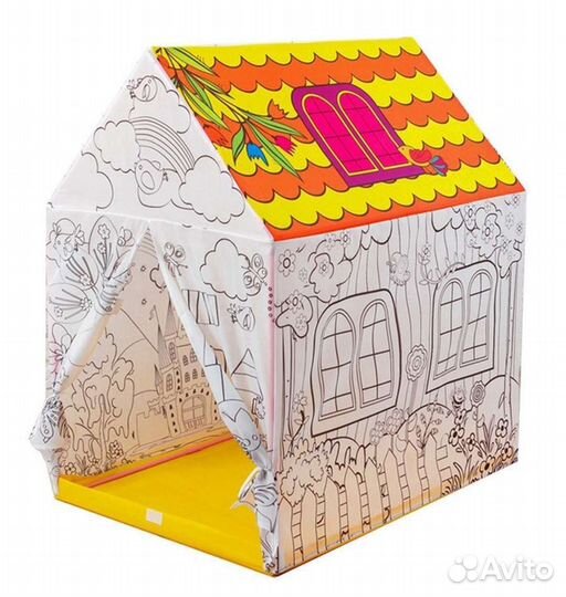 Новая детская палатка-раскраска, моющаяся