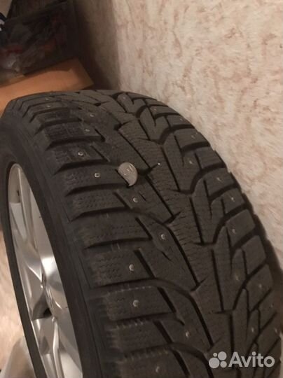 Колеса на дисках с бмв х3 235/55 /17 зима шипы