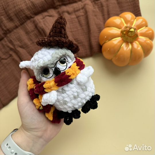 Вязанная игрушка сова