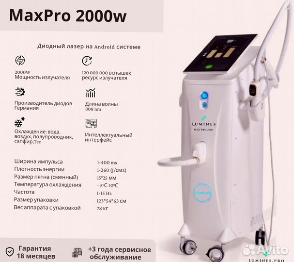 Аппарат для эпиляции Люминес Max Pro 2000вт