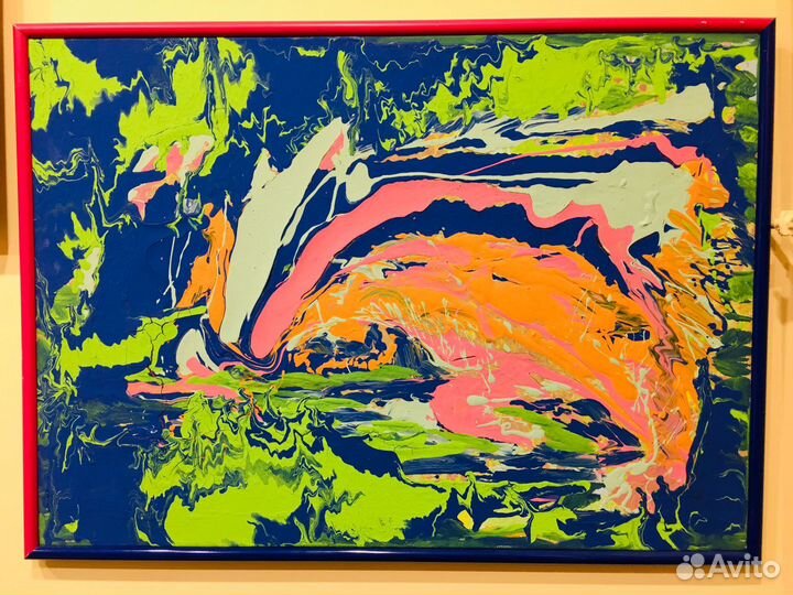 Картина «Енот и рыбки»