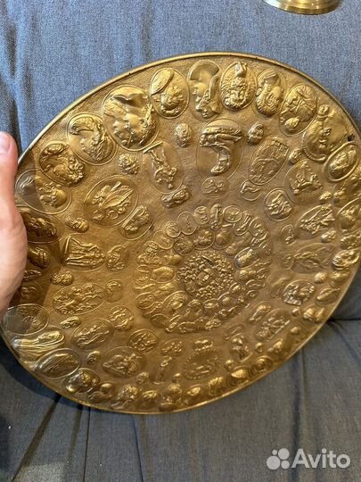 Панно цвета латунь винтаж