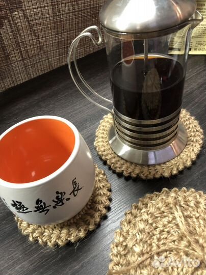 Салфетки подставки из джута