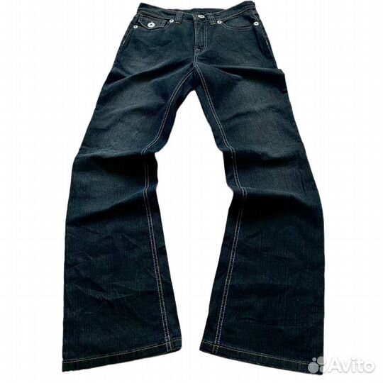 Dark flared y2k jeans true religion type